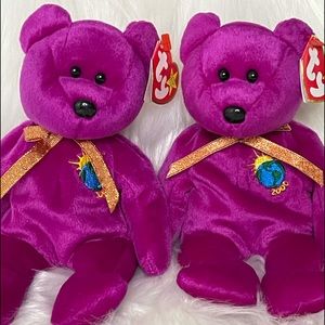 TY Beanie Babies 2 “MILLENNIUM” Bears 1999